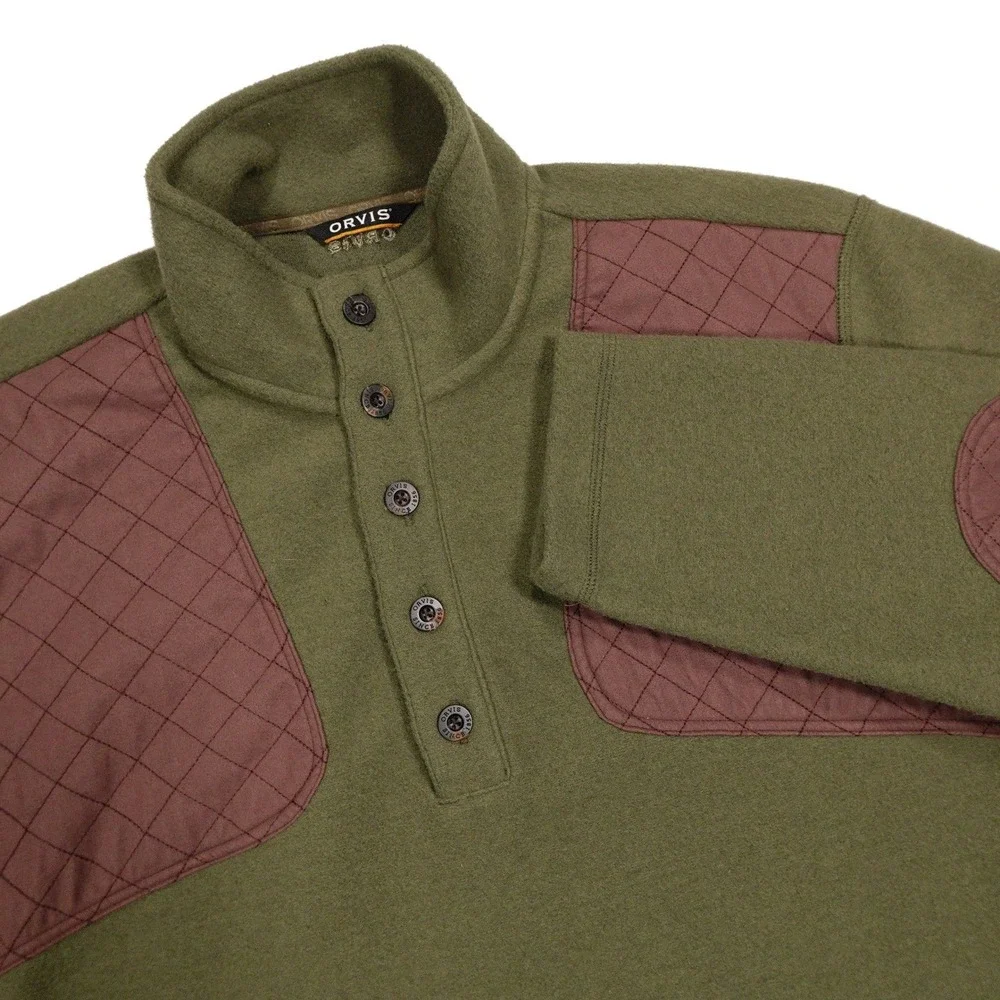 ORVIS Mens XXL New Green Mountain Sharptail Quarter-Snap Pullover Outdoor Jacket